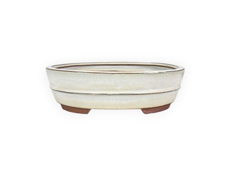 Ovale Chinese bonsai pot van geglazuurd steengoed - 26 cm