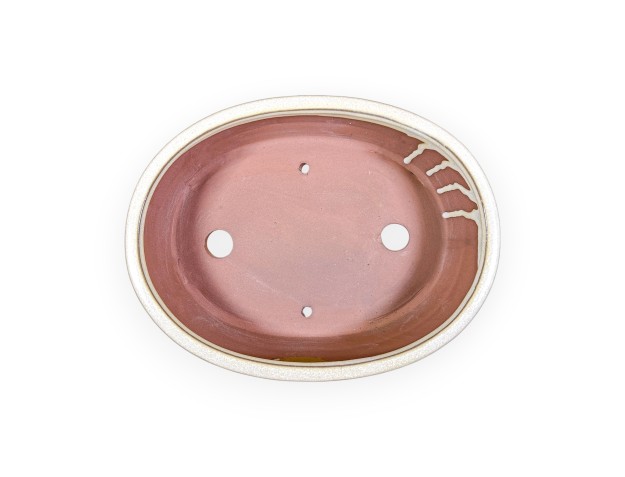 Maceta china para bonsái, ovalada, de gres esmaltado - 26 cm 2