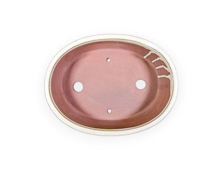 Oval Chinese Bonsai pot in glazed stoneware – 26 cm