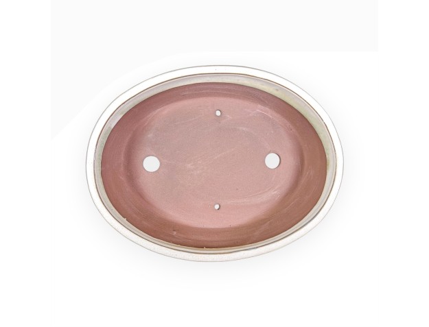 Pot à bonsaï chinois ovale en grès émaillé - 31 cm 2