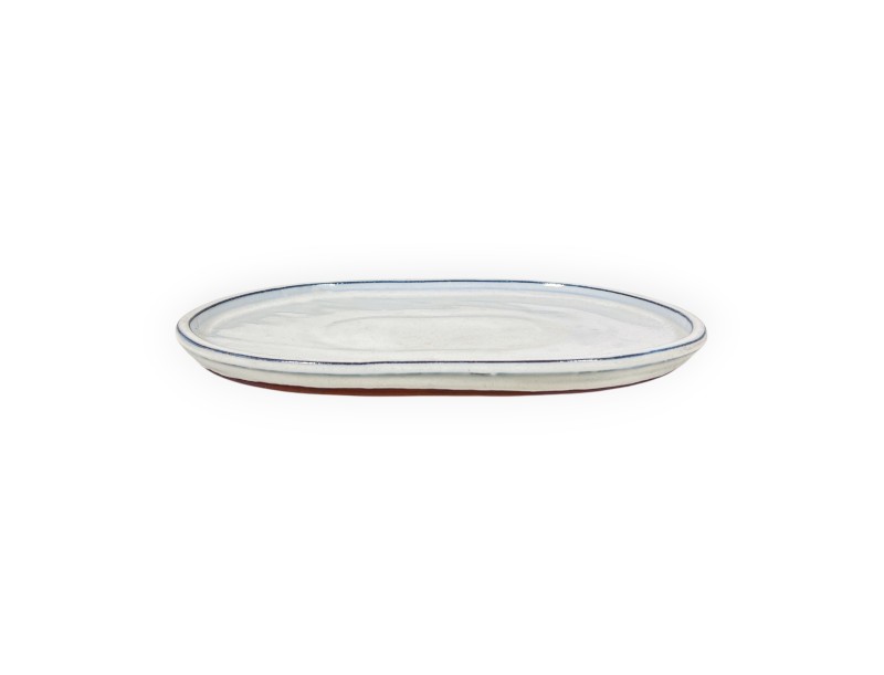 Sottovaso 31 cm ovale beige