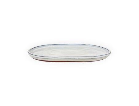 Sottovaso 31 cm ovale beige
