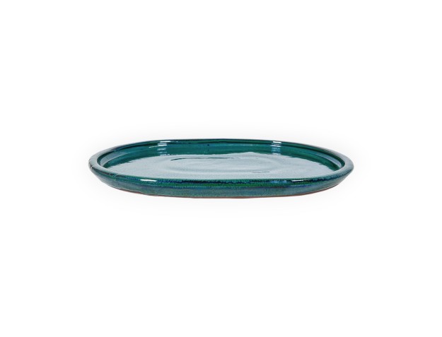 Sottovaso 31 cm ovale verde