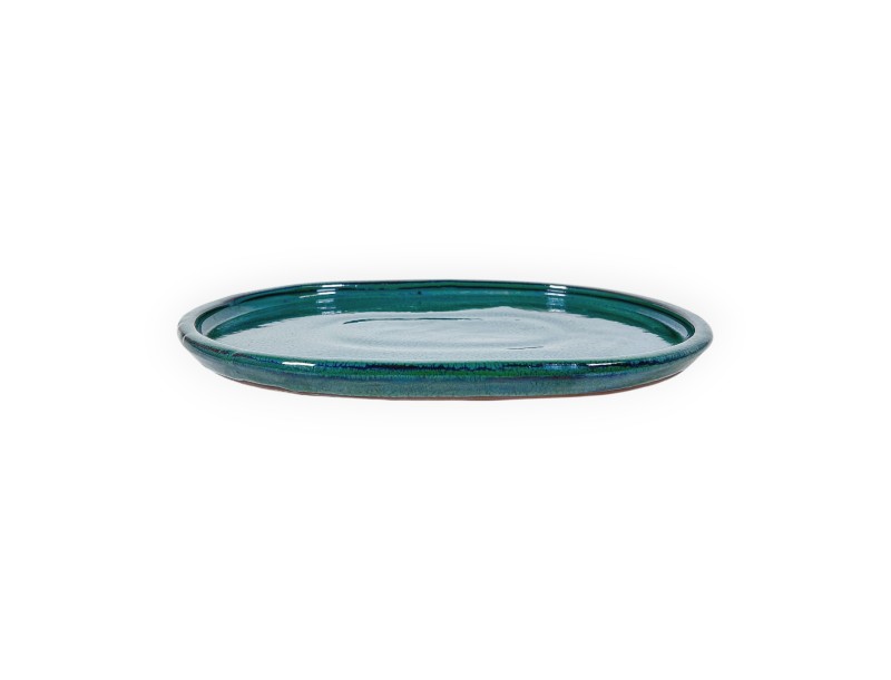 Sottovaso 31 cm ovale verde