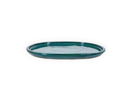 Sottovaso 31 cm ovale verde