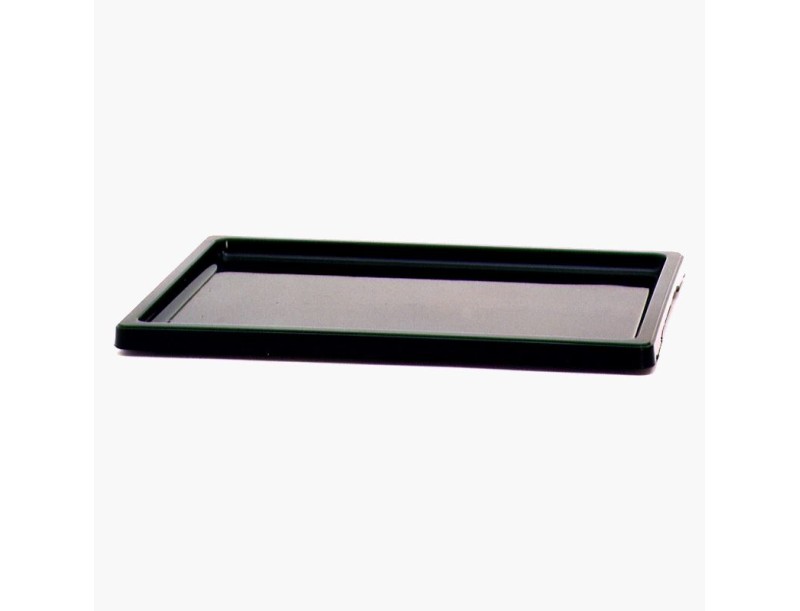 Sottovaso 22 cm rettangolare PVC nero