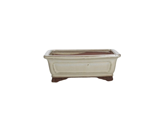Vaso 20 cm rettangolare beige