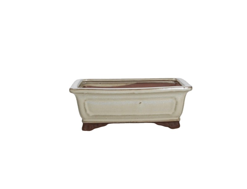 Pot 20 cm rectangulaire beige