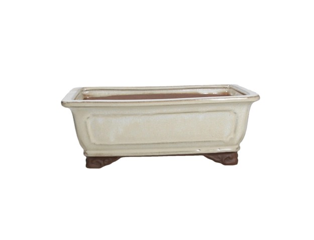 Vaso 26 cm rettangolare beige