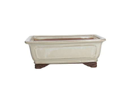 Pot 26 cm rectangular beige