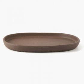 Sottovaso 17,4 cm ovale marrone