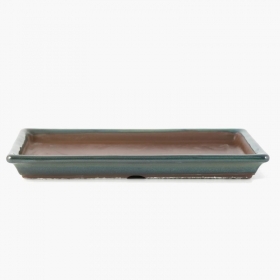 Sottovaso 31,5 cm rettangolare verde